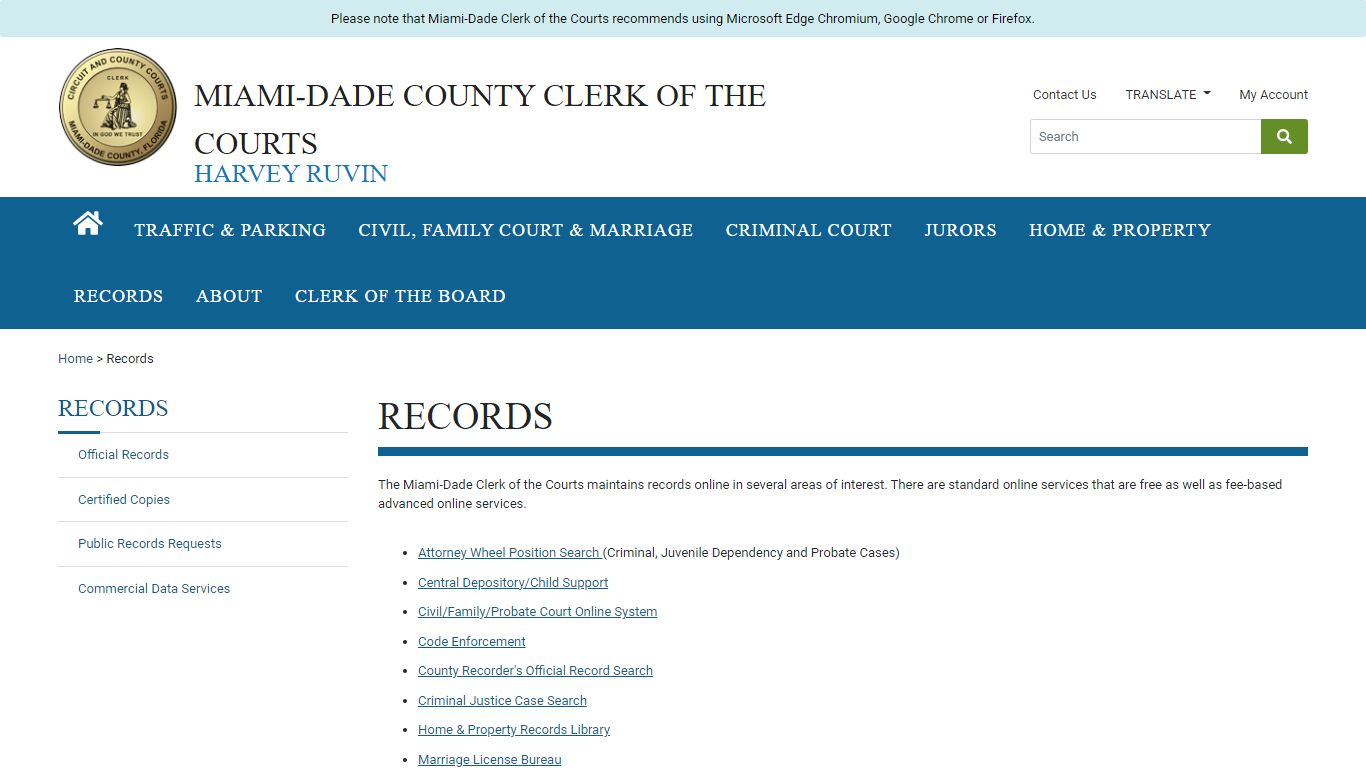 Records - Miami-Dade Clerk